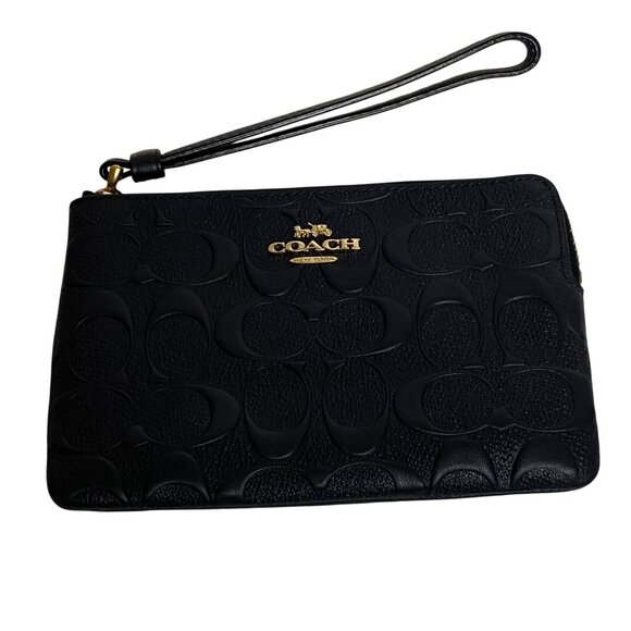 Coach Signature Embossed‎ Wristlet F30049 NWT - Picture 1 of 7